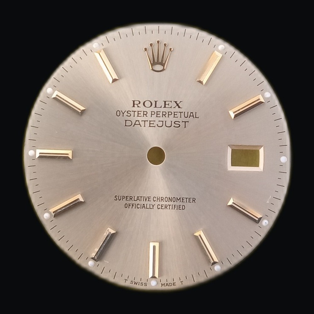 Rolex Datejust dial after refinishing