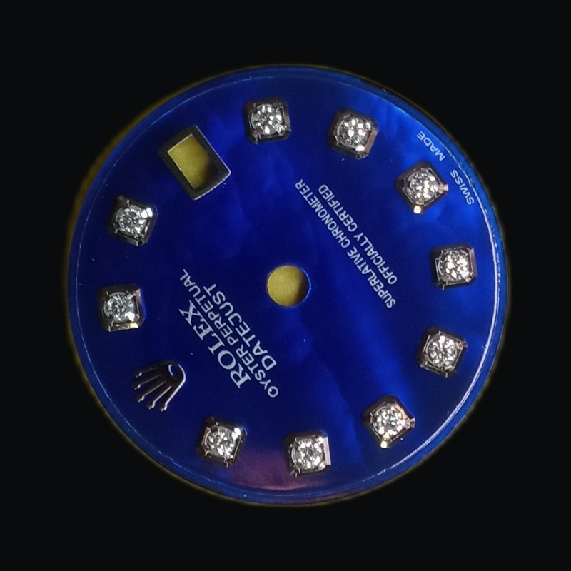 Datejust — Deep blue lacquer · diamond indices