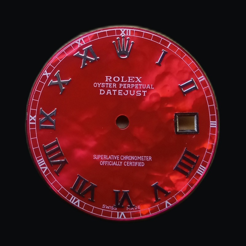 Datejust — Red lacquer · Roman numerals